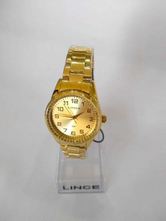 Relógio Lince feminino LRGJ109L C2KX Dourado com strass - loja online