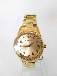 Relógio Lince feminino LRGJ109L C2KX Dourado com strass na internet
