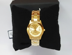 Relógio Orient dourado pequeno FGSS1025 C2KX - comprar online