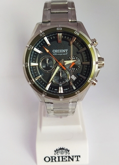 Relógio Orient masculino cronógrafo MBSSC219 G1SX Prata