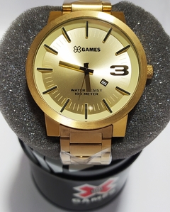 Relógio grande Xgames XMGS1007 C2KX Dourado masculino - loja online