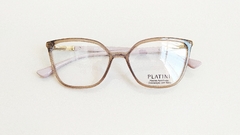Armação para óculos de grau Platini P9 3172 I155 Marrom translúcido e rose
