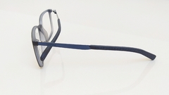Armação para óculos de grau Platini P9 3168 H964 Masculina quadrada cinza - NEW GLASSES ÓTICA