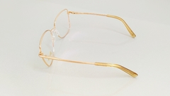 Armação para óculos de grau London L3033 COL. DA Feminina dourada - NEW GLASSES ÓTICA
