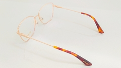 Armação para óculos de grau London L3028 COL. DB Feminina metal rose - NEW GLASSES ÓTICA