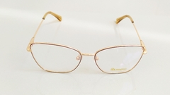 Armação para óculos de grau London L3028 COL. DA Feminina dourada metal - comprar online