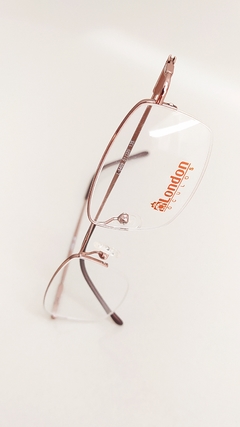 Armação para óculos de grau London L-5409 C. 69 Metal e fio de nylon marrom na internet