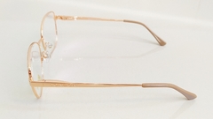 Armação para óculos de grau London L3034 COL. DC Feminina metal rose - NEW GLASSES ÓTICA