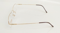 Armação para óculos de grau London L-5513 C. 1 Metal e fio de nylon dourada - NEW GLASSES ÓTICA