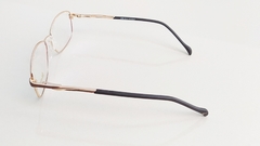Armação para óculos de grau London L2998 COL. JD Oval metal marrom - NEW GLASSES ÓTICA