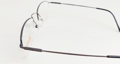 Armação para óculos de grau London L-5409 C. 17 Quadrada metal e fio de nylon - NEW GLASSES ÓTICA
