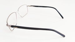 Armação para óculos de grau London L2962 COL. CD Quadrada metal prata e preto - loja online
