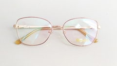 Armação para óculos de grau London Prime L3034 COL. DA Oval metal rose - comprar online