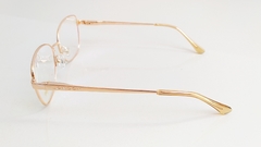 Armação para óculos de grau London Prime L3034 COL. DA Oval metal rose - NEW GLASSES ÓTICA
