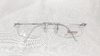 Armação para óculos de grau London L-5504 Sem aro Branca perolada