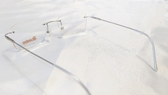 Armação para óculos de grau London L-5504 Sem aro Branca perolada - NEW GLASSES ÓTICA