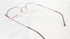 Armação para óculos de grau London L-5515 C. 69 Marrom metal e fio de nylon - NEW GLASSES ÓTICA