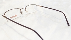 Armação para óculos de grau London L-5468 C. 69 Pequena metal marrom - NEW GLASSES ÓTICA