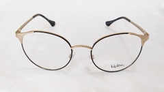 Armação para óculos de grau Kipling KP 1112 I238 Redonda metal dourada preta - comprar online