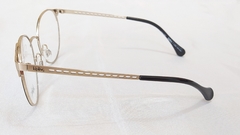 Armação para óculos de grau Kipling KP 1112 I238 Redonda metal dourada preta na internet