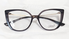 Armação para óculos de grau Grazi GZ 3095 J030 Acetato preta gatinho - comprar online