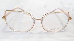 Armação para óculos de grau Grazi 1019 J65 Acetato translúcida rose na internet