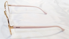 Armação para óculos de grau Grazi 1019 J65 Acetato translúcida rose - NEW GLASSES ÓTICA