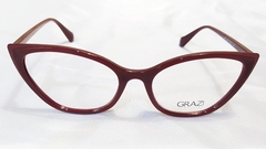 Armação para óculos de grau Grazi 3099 J344 Acetato gatinho vinho - comprar online