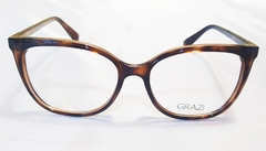 Armação para óculos de grau Grazi GZ 3072 H256 Acetato marrom havana