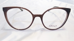 Armação para óculos de grau Grazi GZ 3083 I790 Acetato redonda marrom - comprar online