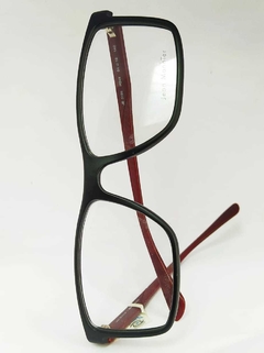 Armação para óculos de grau Jean Monnier J8 3195 H245 Preto e vinho - NEW GLASSES ÓTICA