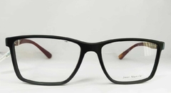 Armação para óculos de grau Jean Monnier J8 3195 H245 Preto e vinho - comprar online