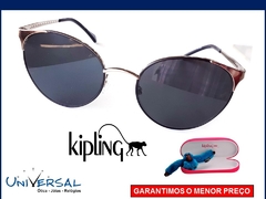 Óculos solar feminino Kipling KP 2019 I239 Redondo preto e dourado - comprar online