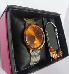 Relógio Lince feminino LRT4652L KX67 kit de acessórios cobre - loja online