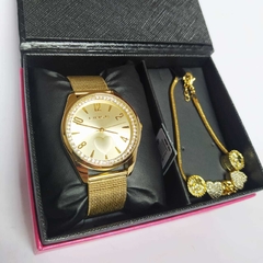 Kit Relógio Lince Feminino LRGJ106L KX73 dourado kit acessórios - comprar online