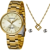 Relógio Lince feminino LRGH108L KW69 kit acessórios dourado - comprar online