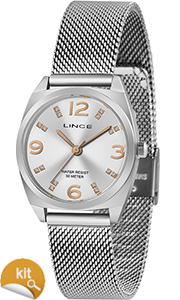 Relógio analógico feminino Lince LRMH139L KZ00 Prata - comprar online