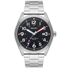 Relógio analógico masculino Orient MBSS1396 P2SX Preto e prata