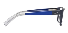 Armação para óculos de grau Armani Exchange AX 3035 8157 quadrada preta e azul - comprar online