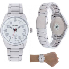 Relógio analógico masculino Orient MBSS1154A S2SX Prata e branco na internet