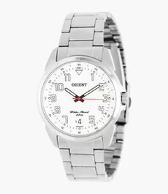 Relógio analógico masculino Orient MBSS1154A S2SX Prata e branco - loja online