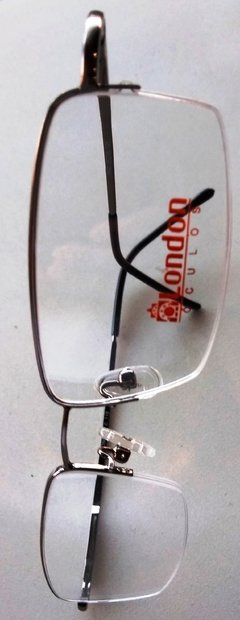 Armação para óculos de grau London L-5495 55 18 Unissex preta - NEW GLASSES ÓTICA