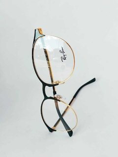 Armação para óculos de grau Ray Ban RB6375 2890 Preto com dourado - comprar online
