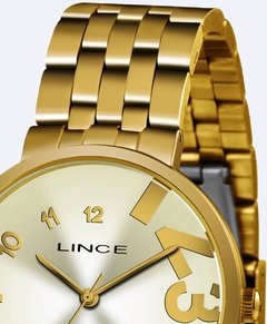 Relógio feminino analógico Lince LRGH100L KW51 kit de acessórios dourado - loja online