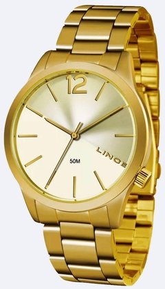 Relógio analógico feminino Lince LRGJ079L C2KX Dourado