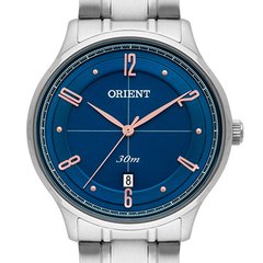 Relógio Orient feminino FBSS1115 D2SX prata e azul