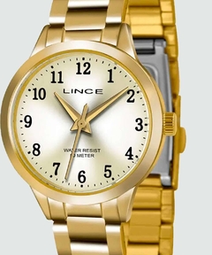 Relógio feminino analógico Lince LRGH034L Pequeno dourado