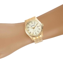 Relógio analógico feminino Seculus 77049 dourado - comprar online