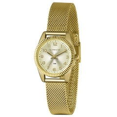 Relógio analógico feminino Lince LRG4674l Pequeno dourado
