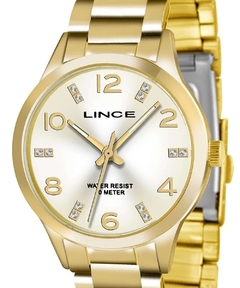 Relógio analógico feminino Lince LRGH025L pequeno dourado na internet